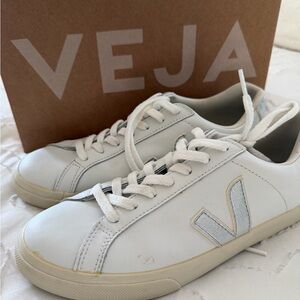 Veja Off-White Leather Sneakers